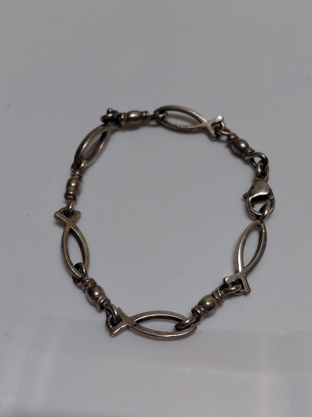 James Avery 925 Sterling Silver Fish Sterling Silver Fish Link Bracelet - Silver